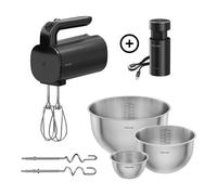 ZWILLING XTEND Cordless Hand Mixer Starter Set with Battery XTEND and Bowl set, 7-pcs., Black