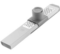 ZWILLING Z-Cut Stainles Steel Fine Grater, Multifunctional, Plastic Housing, Two-Way Grating Technology, Grey