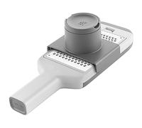 ZWILLING Z-Cut Stainless Steel Multi-Grater, Multifunctional, 4 Interchangeable Blade Inserts, Two-Way Grating Technology, Integrated Drip-Tray, Grey