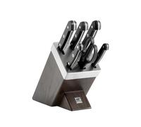 Zwilling 36133-000-0 7-Piece Self-Sharpening Knife Block Set, Wooden Block, Knife and Scissors Made of Special Stainless Steel/Plastic Handle, Gourmet