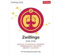 Zwillinge Sternzeichenkalender 2026 - Tagesabreißkalender - Ihr Horoskop für jeden Tag: Tischkalender 2026 mit täglichem Horoskop. Kleiner Kalender mit täglichem Blick in die Sterne