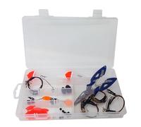 ZWIM Deluxe Pike Tackle Fishing Set - Complete Predator Kit with Snap Tackles, Traces, Floats & Weights | Compact Multi-Section Tackle Box [19-106]