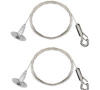 ZWIN 2m Adjustable Hanging Wires Kit 1.5mm Heavy Duty Mirror Hanging Wire with Hook Wall Mount Wire Suspension Cable Hanging Wire for Picture, Photo, Light, LED Screen, Curtain, Hold Up to 30KG