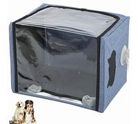 Zwinner Pet Atomization Nest, Wear Resistant Oxford Cloth Collapsible Cat Dog Oxygen Tent, Professional Dog Nebulizer Machine, Hands Free Portable ICU Pet Oxygen Therapy Cage, 24.0x15.7x18.1in