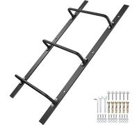 Zwinz 3-Rung Window Well Ladder Straight, Heavy Duty Steel Fire Escape Ladder, Basement Egress Window Ladder 34.2" Lx17.9 W, High Load-Bearing Capacity, Black