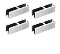 Zwinz 4-Pack 180 Degree Balustrade Clip, Stainless Steel 304 Adjustable Railing Bracket for 0.39"-0.53" (10mm-13.5mm) Thickness, Glass Shelf Support for Railing, Balcony Deck, Stairs