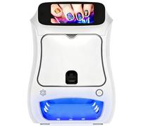 ZWJABYY 3D Automatic Smart Nail Machine Nail Printer,20 Seconds Painting Digital Mobile Nail Art Printer with Touch Screen Display,for Home Use and Nail Studios White