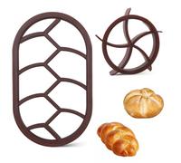 ZWLIYCHN Kaiser Bread Roll Mold 2Pcs Kaiser Roll Stamp Bread Dough Press Mold Set Bread Press Stamp Baking Stamp for Bread Bread Hand Maker Mold for Baking