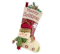 ZWLIYCHN Large Personalised Christmas Stockings 47 * 29cm, Xmas Stocking Featuring 3D Snowman Design with “Merry Christmas” Words, Large Christmas Stocking for Festival, Family, Fireplace Decoration