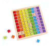 ZWLIYCHN Wooden 1x1 Learning Calculation Board, Wooden Montessori Maths Learning Board for Primary School Students, 1x1 99 Multiplication Board Maths Arithmetic Teaching Aid, Math Learning Toy Gift