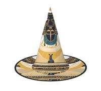 ZWLPNZZD (Egyptian Scarab) Printed Foldable Halloween Hat Holiday Costume Cap Cosplay Party Witch Hats 3 PCS