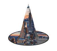 ZWLPNZZD (New York City) Printed Foldable Halloween Hat Holiday Costume Cap Cosplay Party Witch Hats 1