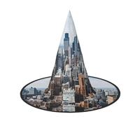ZWLPNZZD (New York Fashion City) Printed Foldable Halloween Hat Holiday Costume Cap Cosplay Party Witch Hats 1