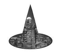 ZWLPNZZD (New York paintings) Printed Foldable Halloween Hat Holiday Costume Cap Cosplay Party Witch Hats 2 PCS