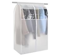 ZWMYF Garment Clothes Dustproof Clothes Rail Cover Storage Bag, PEVA Dustproof Wardrobe Hanging Protector Rack Organizer with Full Zipper ((80x60x90) cm)