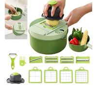 ZWMYF Vegetable Chopper 10-in-1 PRO with Container, Mandoline Veggie Chopper Slicer & Grater, Multi-Function Kitchen Gadget for Salad, Onion, Potato, Meal Prep, Home Essentials