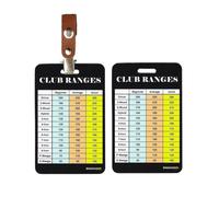 ZWOOGYM Golf Club Distance Range Cards with Holder, Back Writable Yardage Matrix Chart for Beginner to Advanced Players (not writable, 2)