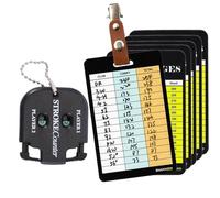 ZWOOGYM Golf Club Distance Range Maps with Holder, Writeable on the Back Length Matrix Chart for Beginners to Advanced (Back Writable+ Stroke Counter, 5)