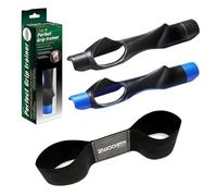 ZWOOGYM Golf Grip Kit,2 Pack Golf Grip Trainer with 1 Swing Correcting Arm Band, to Help Train Correct Hand Position,Golf Training Aid, (Black Band+Black&Blue Grip Trainer, 1)