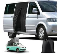 ZWPARTS Magnetic Van Insect Protection Tailored for VW T6, Double Layer Car Insect Net, Mosquito Nets for Sliding Door, Zip in the Middle Door, Insect Screen