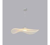 ZWPAYF Nordic LED Pandent Lighting 6W,16W Dimmable 3000K-6000K Hanging Lamp White Stripe Lotus Leaf Shape Droplight Acrylic Lampshade Aluminum Lamp Body Chandelier Adjustable Fixture For Bedroom