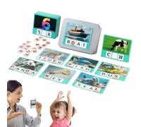 Zwpontia Alphabet Cards - Letter Recognition Flash Cards Learning Games | Wooden Puzzle Games Fine Motor Toys, Match Game Toddler Activities for Boys Girls Preschool Kindergarten