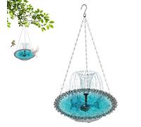Zwpontia Bird Bath with Fountain - Outdoor Solar Water Fountain Birds Feeder | Sparrow Birdbath | for Outside Garden Backyard Balcony Yard Porch Patio Bluebird Robin
