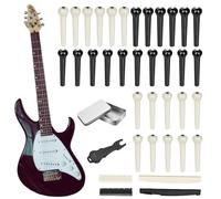 Zwpontia Bridge Pins | Acoustic Guitar Pegs,Music Instrument Replacement Parts Kit with Puller Remover and Saddle for Beginner School Recording Studio Live Performance Home Concert Stage