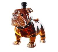 Zwpontia Bulldog Whiskey Decanter,300ml French Bulldog Whiskey Bottle,Large Capacity Liquor Glass Decanter,Unique Alcohol Container,Decorative Liquor Decanter,for Restaurants,Hotels,and Clubs
