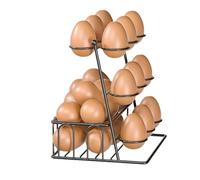 Zwpontia Egg Holder | Metal Storage Holder for Fresh Eggs | Large Capacity Container for Health-Conscious Families Farmhouse Small Households Home Cooks Baking Enthusiasts Kitchen Organization