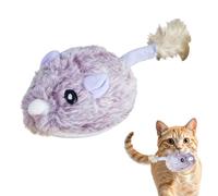 Zwpontia Electronic Cat Toy,Cat Enrichment Toys Sound Plush Mice - Plush Animals Indoor Games Kitten Accessories for Pet Hunting Training Enrichment Boredom Play Keep Them Busy