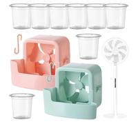 Zwpontia Fan Ice Box Attachment, Hangable Ice Box Cooler Device, Cooler Accessories with Hook Cooling Artifact for Room Floor Home Daily Hot Weather Workplace Terrace Desktop Alley