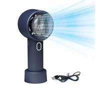 Zwpontia Handheld Fan | Portable Hand Held Fan Cooling | Air Cooler Rechargeable Cool Gadgets 100 Speeds with Digital Display for Beach Home Desk Travel Accessories