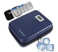 Zwpontia Insulated Cooler - Pill Refrigerator Bag for 9-12 Hours | Cooling Case Box with Storage Function for Cool Travel Hiking Camping Outdoor Flight Business Trip Car Home