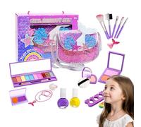 Zwpontia Kids Makeup Kit - Early Learning Washable,Kids Makeup Lipstick Eyeshadow Set - for 3 To 12 Years Old Daughter Granddaughter Birthday Christmas New Year