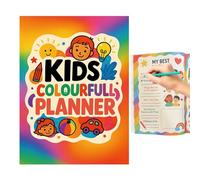 Zwpontia Kids School Planner | Colorful Children Journal - Aesthetic Children Color Planner for School, Schedule, Lesson, Study, Home, Travel, Camping, Family