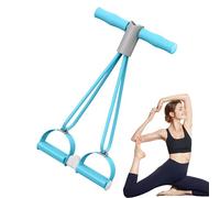 Zwpontia Pedal Ankle Puller,Exercise Bands | 4 Tube Tension Rope Auxiliary Device Sit up Exercise Equipment for Fitness Slimming Training Women Leg Arm Waist Abdomen Stretching Gym Home