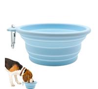Zwpontia Pet Folding Bowl, Travel Foldable Bowl for Dogs, Leak-Proof Silicone Container, Hydration Dish for Small Medium Breeds Walking Hiking Picnic