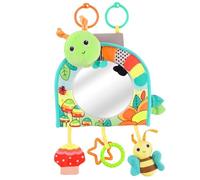 Zwpontia Rearview Mirror Hanging Toy, 30 * 29cm, Car Mirrors With Cartoon Animal, Mirror For Car With Cartoon Animal, For Boy And Girl