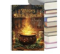 Zwpontia Recipe Cookbook,Halloween Vintage Witch Cooking Recipe Cook Guide - Easy Guide for Daily Kitchen Dining Cooker Beginners Home Family Adults Women Men Lunch Party Birthday