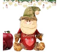 Zwpontia Sac À Cadeaux De Noël Avec Détails En 3D, Concept À Fermeture À Glissière Réutilisable Pour Présents, Friandises Et Fruits, 27x17cm, Utilisation Pour Fêtes En Famille, Événements Et Cadeaux