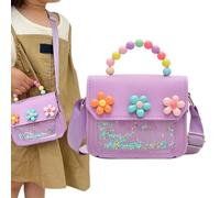 Zwpontia Shoulder Bag for Girls - Flower Tiny Small Purse Cross Body Shoulder Bag | Cute Flower Princess Handbags Clutch Wallet for School Travel Outdoor Activities Party Holiday Birthday Vacation