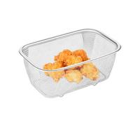 Zwpontia Square Frying Colander Basket,20.8 * 17.5 * 5cm Rectangle fine mesh Oil Drain,Rectangle Strainer Stainless Steel Mesh Basket,Fine Mesh Strainer for Rice Washing Vegetable Fruit