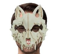 Zwpontia Wolf Skull Head Costume | Realistic Spooky Headgear | Halloween Party Costume Props for Haunted Houses Festivals Performances Adults Kids Cosplay