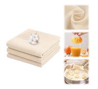 ZWQLZG 3pcs Cheese Cloths for Straining, 60x60cm Cheese Cloth, Muslin Cloth for Cooking, Unbleached Pure Juicing Cloth Ideal for Cheese Making, Nut Milk, Cooking, Baking and Kitchen Use