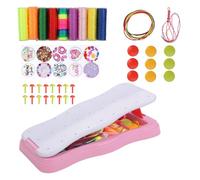 ZWQLZG Bracelet Making Kit for Girls, DIY Hand Rope Braider Set Kit for 7-14 Year Old Kids, Children's Hand Knitted Bracelet Set, Adjustable Handmade Bracelets for Girls (Pink)
