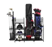 ZWQXZX Golfing Equipment Rack Folding Golf Bag Stand Golf Storage Organizer For Garage With No Assembly Golfing Equipment Rack Club