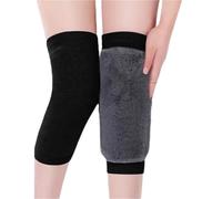ZWQXZX Support Strap Knee Pads With Warm Legs And Plush Padding Suitable For Outdoor Sports Sleeve Brace(Black,XXL)