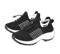 ZWRXW Comfort Wear Orthotic Shoes for Women Men Arch Support Stretch Comfortable Casual Athletic Outdoor Lightweight Breathable Shoes, b black, 9.5-10