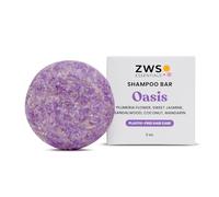 ZWS Essentials Oasis Shampoo Bar, Vegan Solid Hair Cleanser with Plumeria, Jasmine, Sandalwood, Coconut, and Mandarin, for Grey and Frizzy Hair, Zero Waste, Travel-Friendly